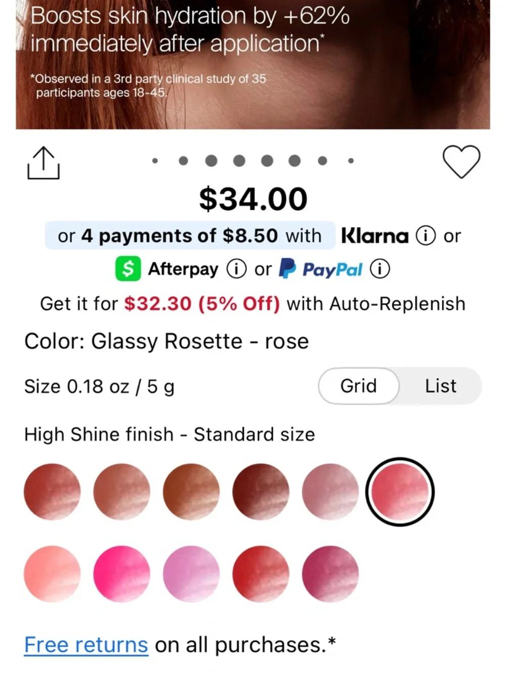 HAUS LABS Color Fuse Glassy Blush Balm - Glassy Rosette